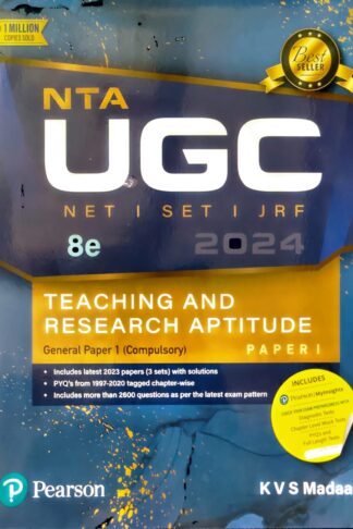 Pearson UGC NET/SET/JRF Teaching And Research Aptitude Paper-1 KVS Madaan Englsih Edition 2024